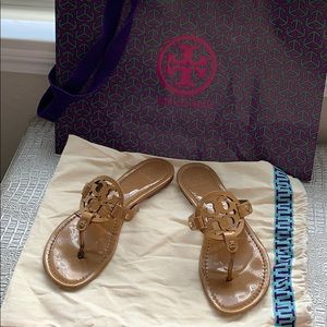 Authentic Tory Burch Miller sandals tan